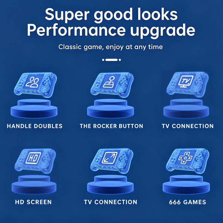 G9 3.0 inch Screen Portable Retro Handheld Video Game Console Built-in 600 Games, Model:Single(Red) - Image 5