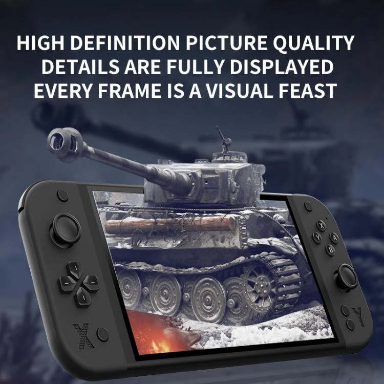 G90 7-inch IPS HD Handheld Game Console Supports 30+ Emulators, External TF card:64G(Red Blue) - Image 4
