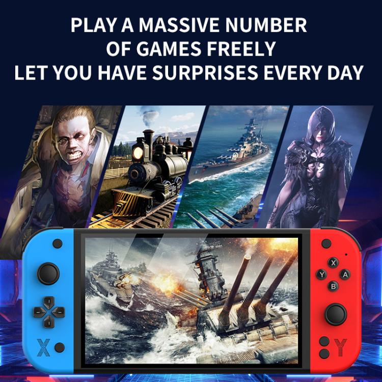 G90 7-inch IPS HD Handheld Game Console Supports 30+ Emulators, External TF card:64G(Red Blue) - Image 7