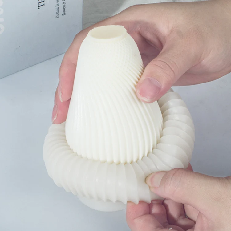 Geometric Scented Candle Silicone Mold, Specification: LZ-384+Tool Set - Image 5