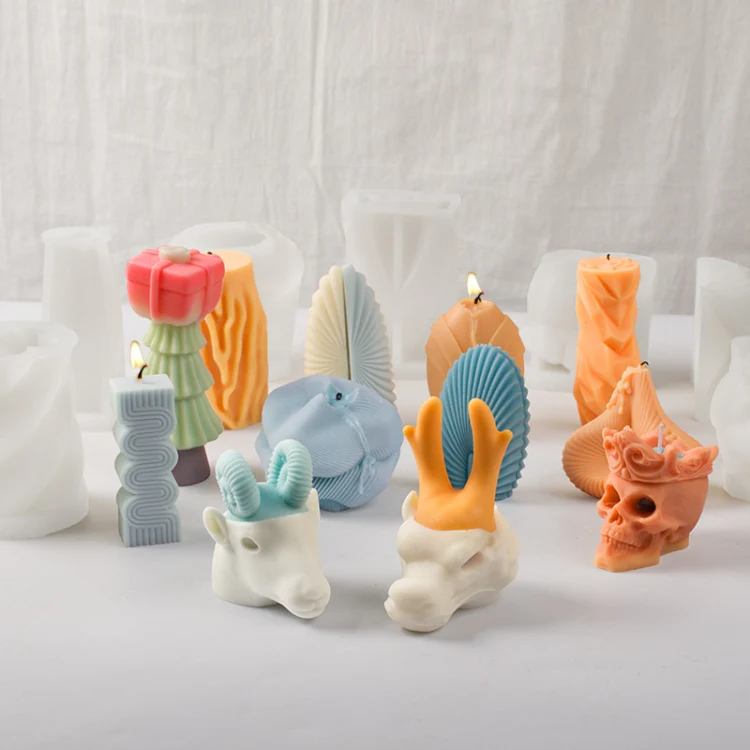 Geometric Scented Candle Silicone Mold, Specification: LZ-384+Tool Set - Image 6