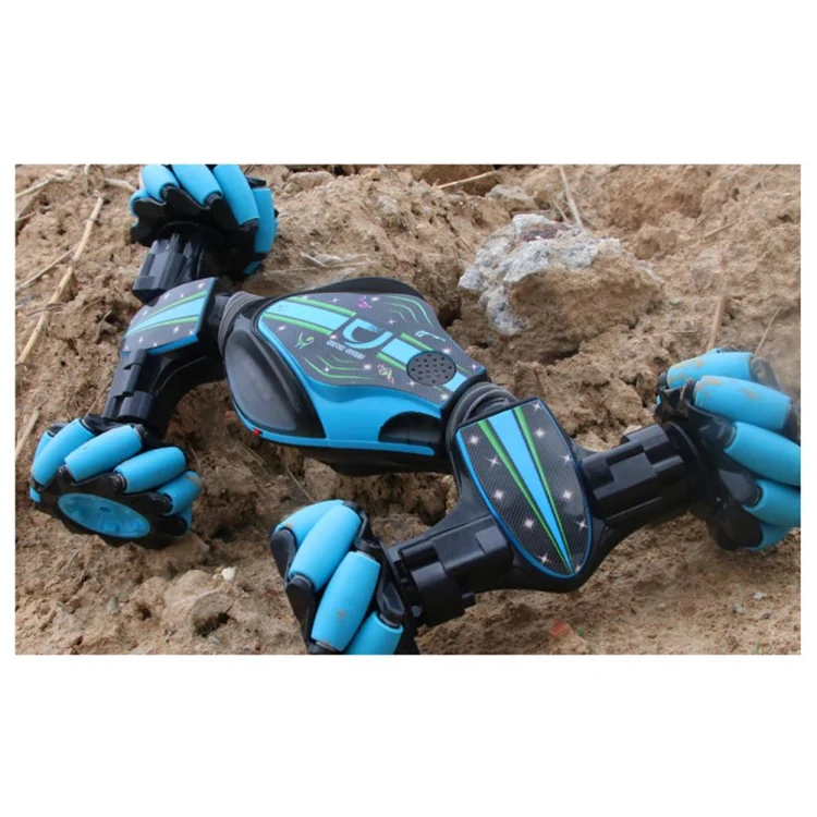Gesture Sensing Remote Control Twisting Car Light Music Deformation Car Drift Traverse Dance Off-road Stunt Car(Blue) - Image 6