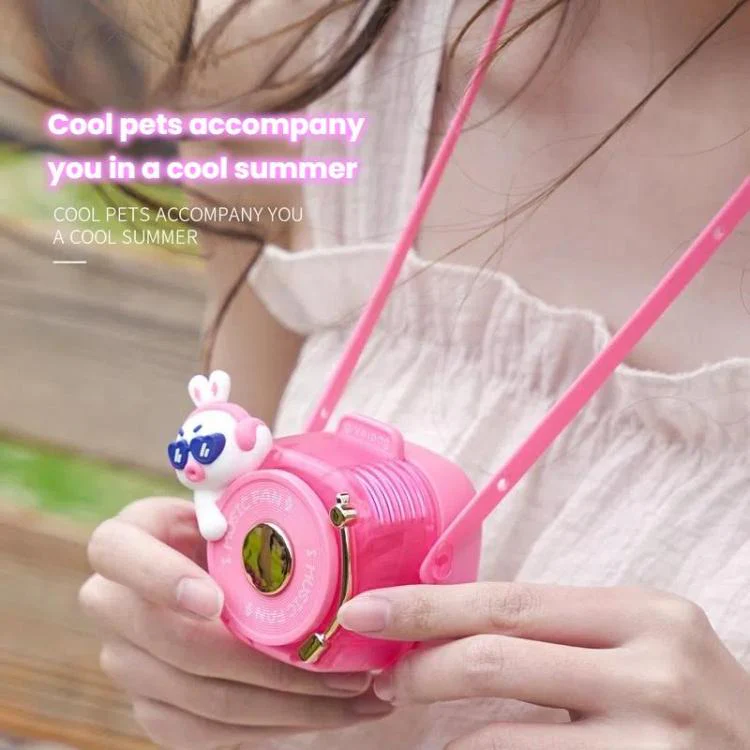 Givelong Cute Cool Pet DJ Lanyard Small Fan USB Rechargeable Compact Portable Bladeless Neck Fan(Cool Duck) - Image 11