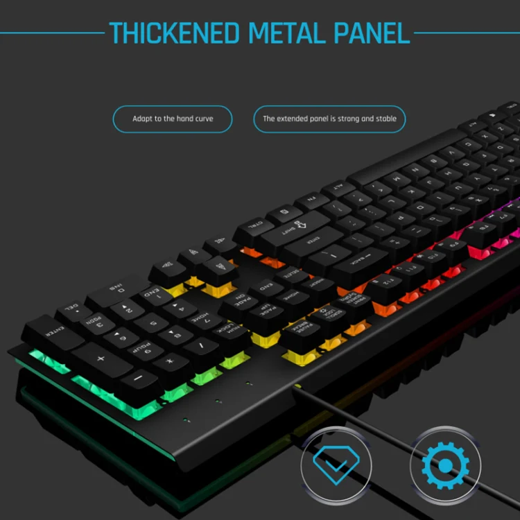 GK60 Metal Panel Dazzling Competitive Keyboard(Black) - Image 3