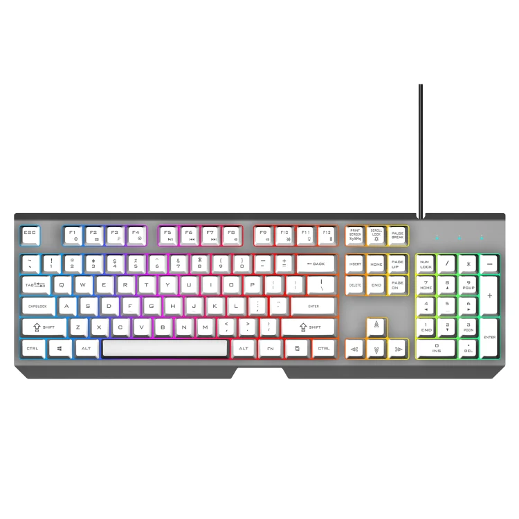 GK60 Metal Panel Dazzling Competitive Keyboard(White)