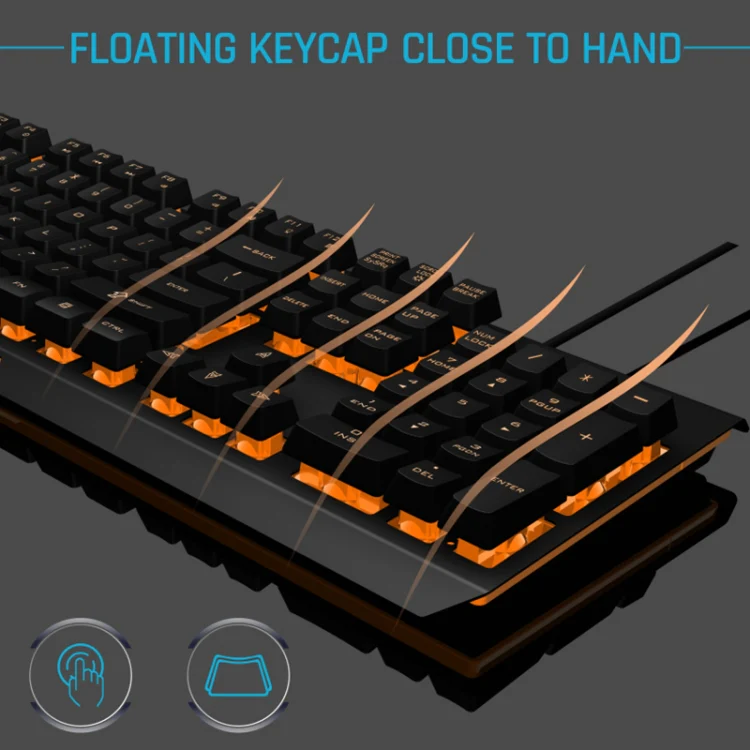 GK60 Metal Panel Dazzling Competitive Keyboard(White) - Image 6
