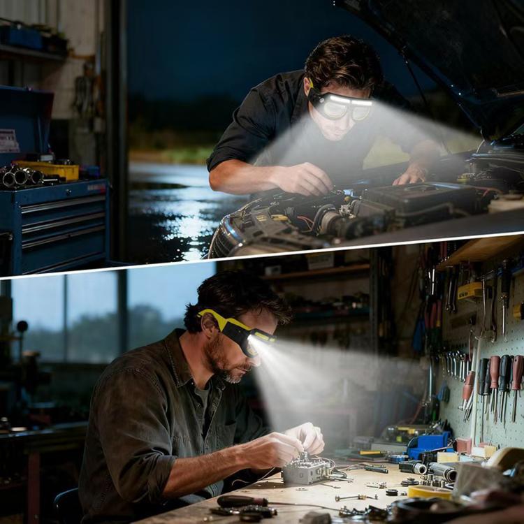 Glasses Style LED Induction Headlamp, Outdoor Head Light For Night Fishing & Maintenance - Image 2