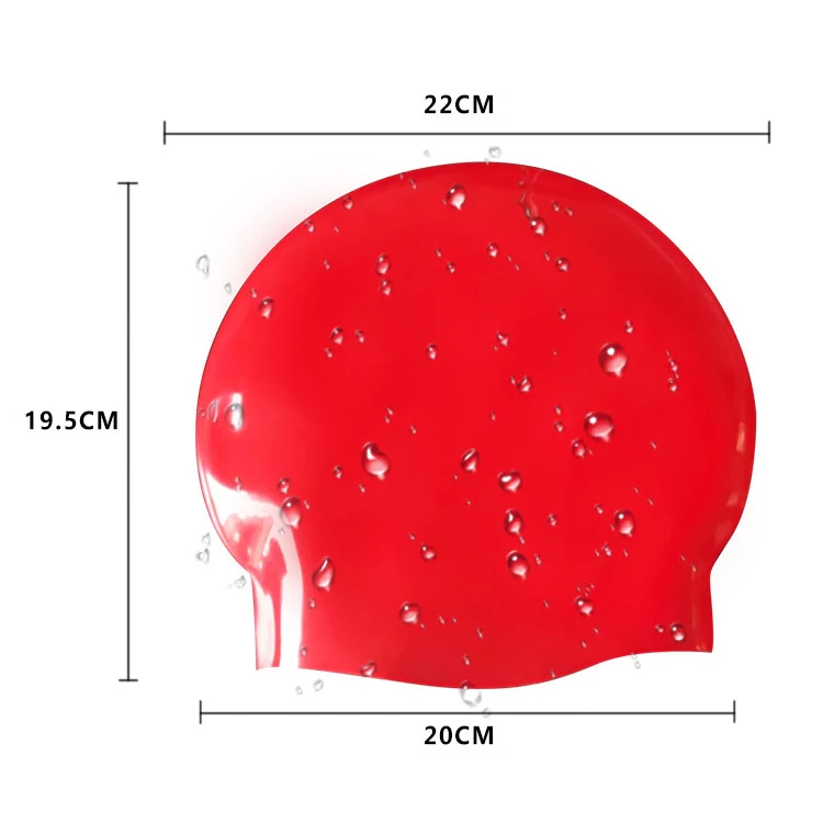 Glossy Seamless Pure Silicone High Elasticity Professional Swimming Cap(Yellow) - Image 3