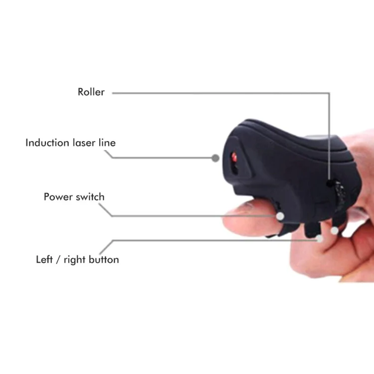 GM306e Bluetooth Finger Lazy Mice Charging Phone Tablet Notebook Universal Mice(Black) - Image 5