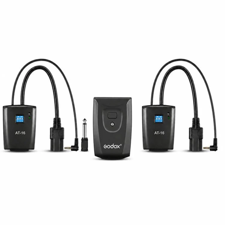 Godox AT-16 Wireless Trigger 16-Channel Flash Receiver Universal Camera Trigger, Spec: Transmitter+2 Receiver