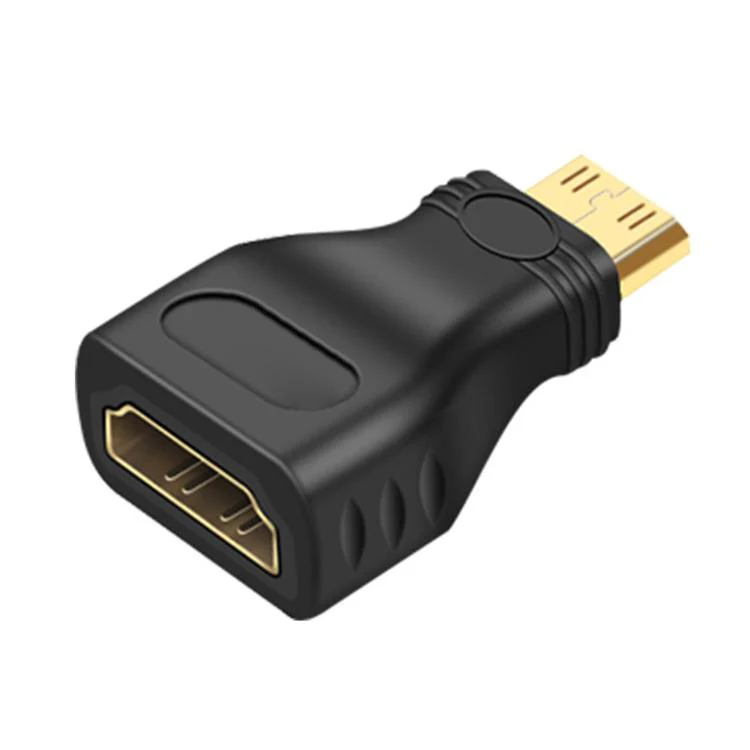 Gold Plated Mini HDMI Male to HDMI 19 Pin Female Adapter(Black) - Image 2