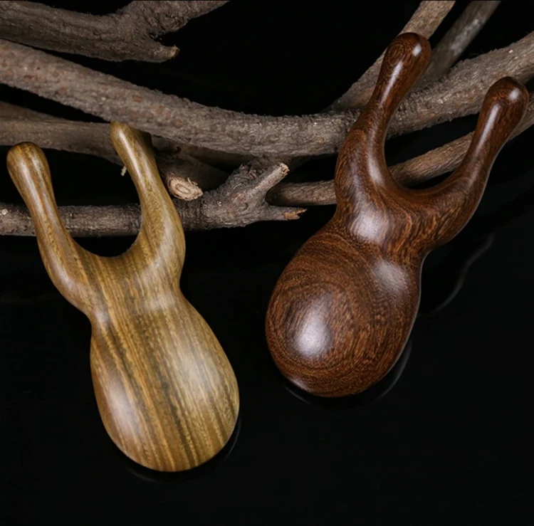 Gold Sandalwood Solid Wood Massage Eye Scraping And Nose Massage, Color Random Delivery - Image 4