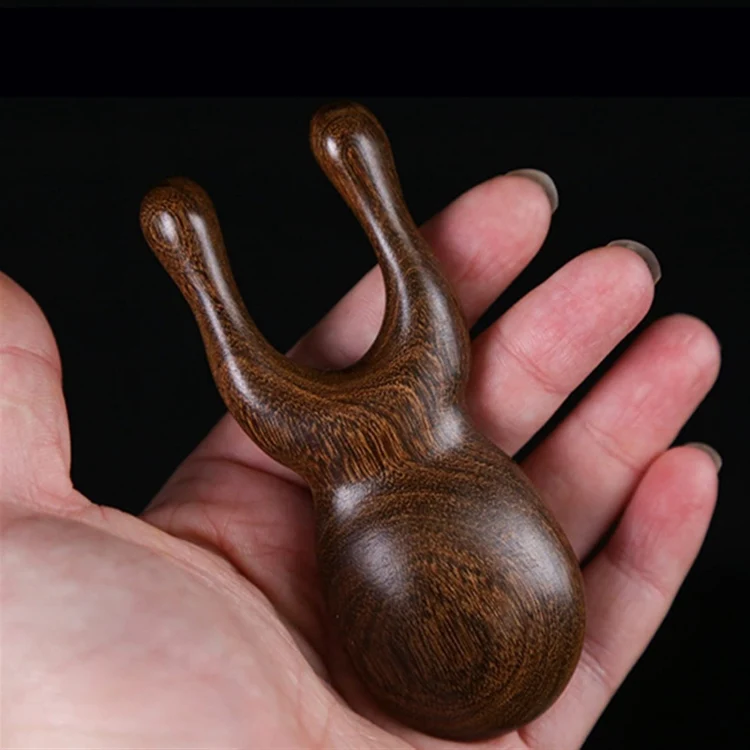 Gold Sandalwood Solid Wood Massage Eye Scraping And Nose Massage, Color Random Delivery - Image 5