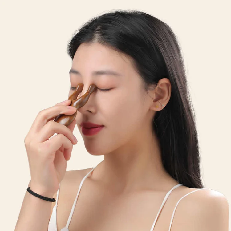 Gold Sandalwood Solid Wood Massage Eye Scraping And Nose Massage, Color Random Delivery - Image 7