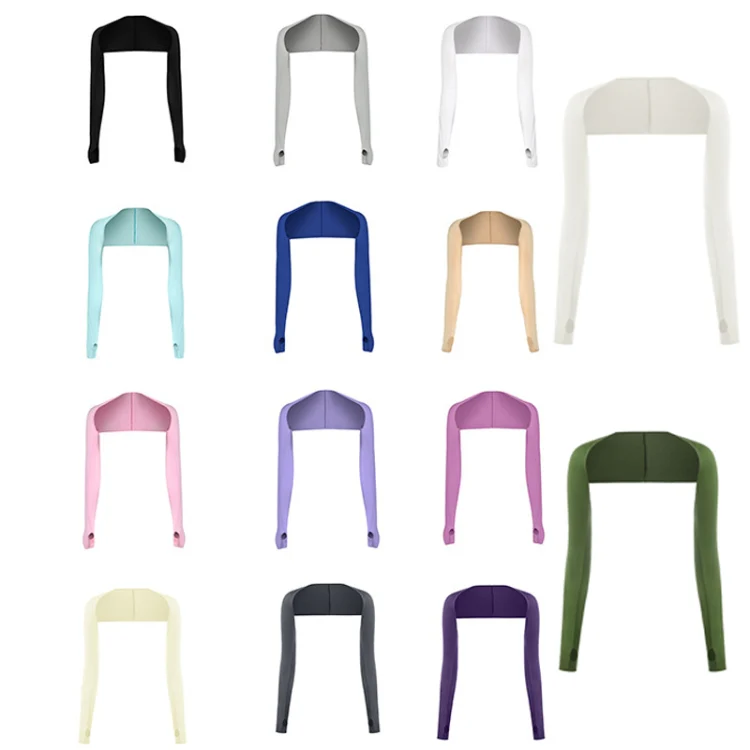 Golf Sunscreen Shawl Sleeves Outdoor Sports Cycling Ice Silk One Word Raglan Sleeves, Size: One Code(Sky Blue) - Image 2