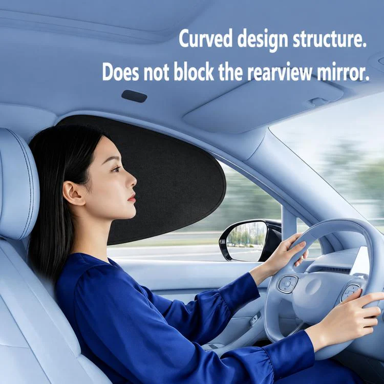 Graphene Car Window Sunshades Electrostatic Adsorption Heat Insulation Car Curtains For UV Protection, Spec: Passenger Seat - Image 2