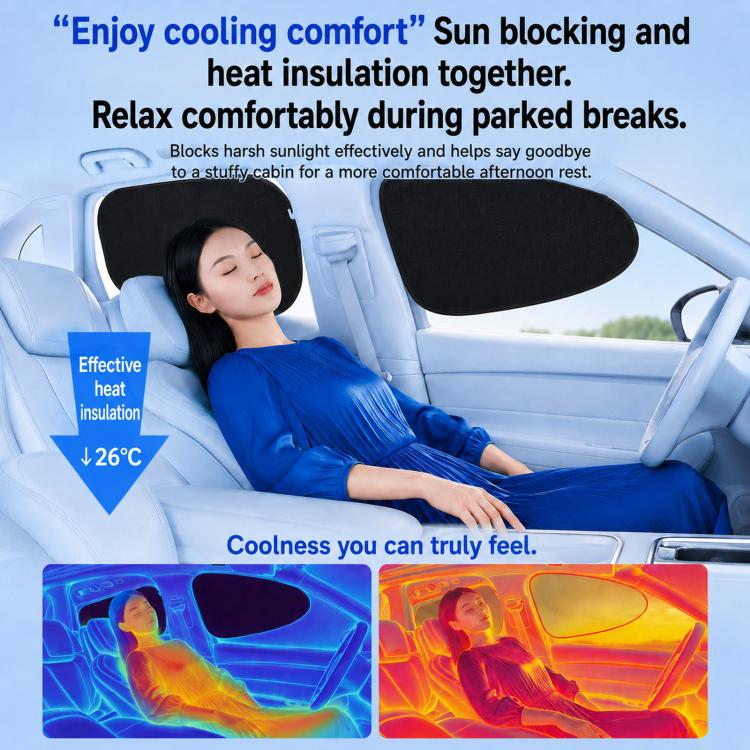 Graphene Car Window Sunshades Electrostatic Adsorption Heat Insulation Car Curtains For UV Protection, Spec: Passenger Seat - Image 8