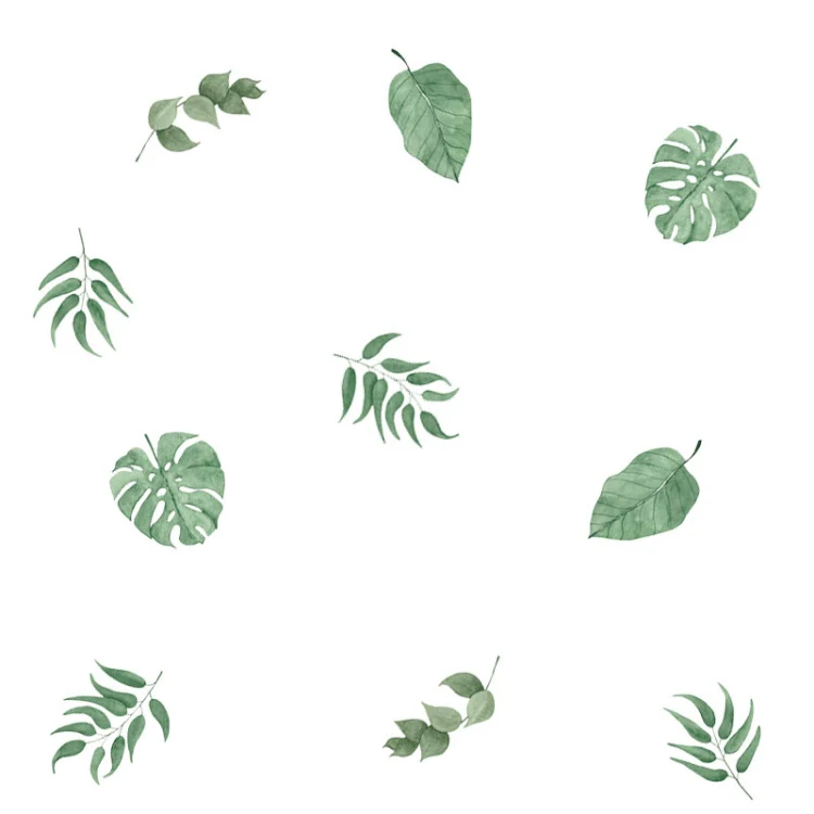 Green Leaf Kindergarten Environment Layout Decorative Wall Stickers(FX-F011) - Image 6