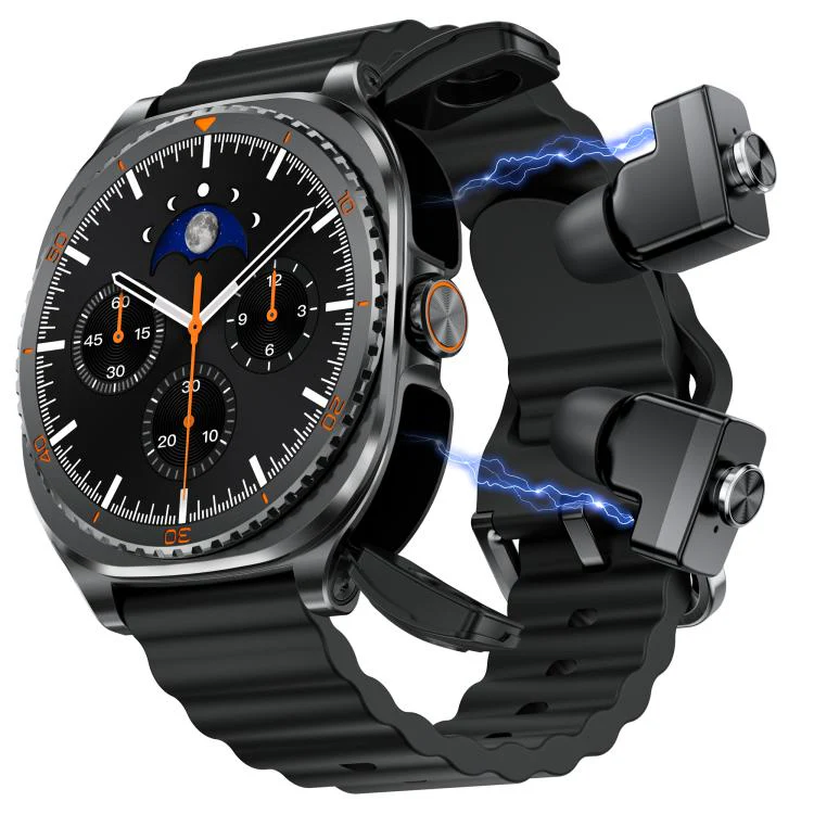 GT99 1.53-inch Display 2-in-1 Smart Sports Watch TWS Bluetooth Earphones(Black)