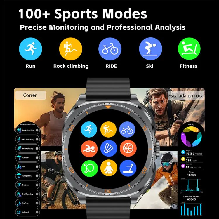 GT99 1.53-inch Display 2-in-1 Smart Sports Watch TWS Bluetooth Earphones(Black) - Image 10
