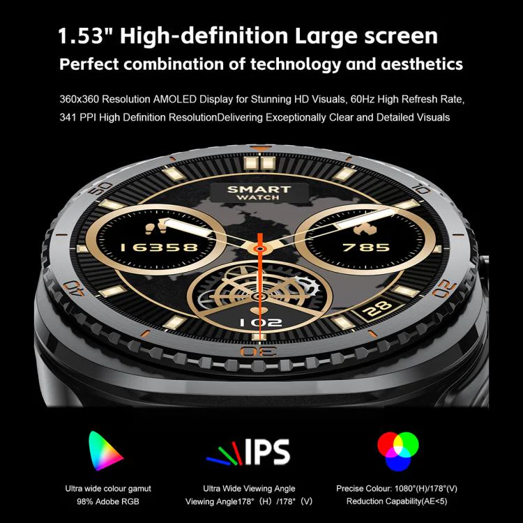 GT99 1.53-inch Display 2-in-1 Smart Sports Watch TWS Bluetooth Earphones(Black) - Image 6