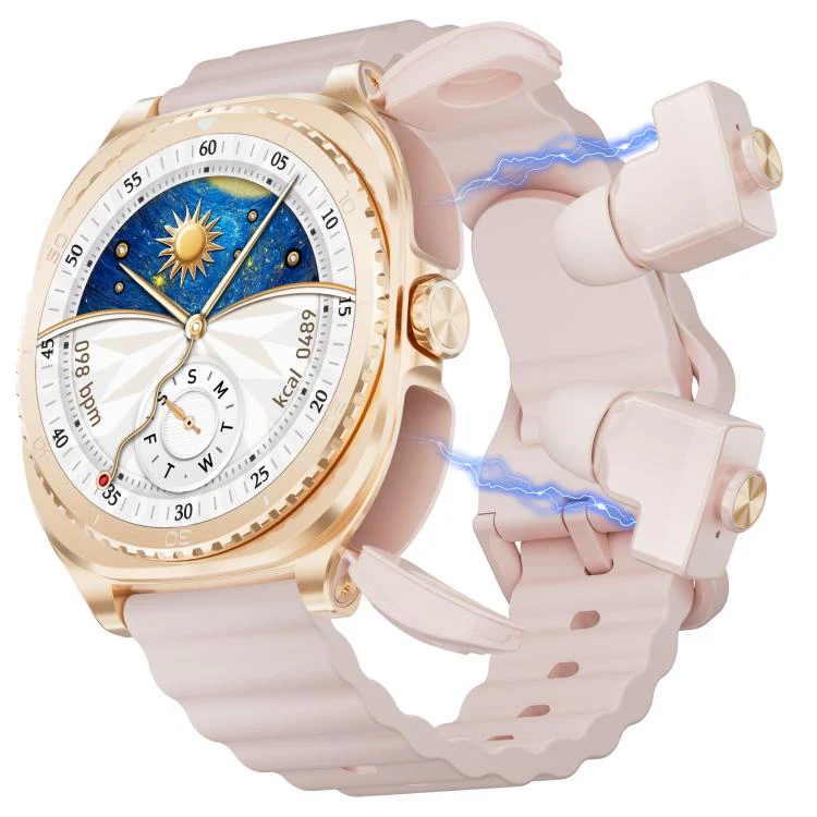 GT99 1.53-inch Display 2-in-1 Smart Sports Watch TWS Bluetooth Earphones(Gold Pink)