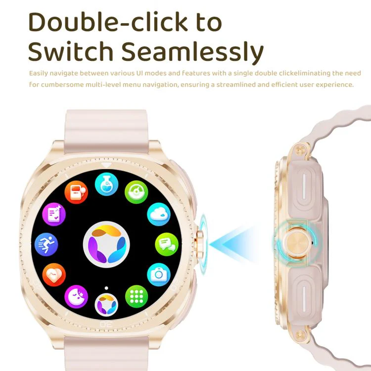 GT99 1.53-inch Display 2-in-1 Smart Sports Watch TWS Bluetooth Earphones(Gold Pink) - Image 8