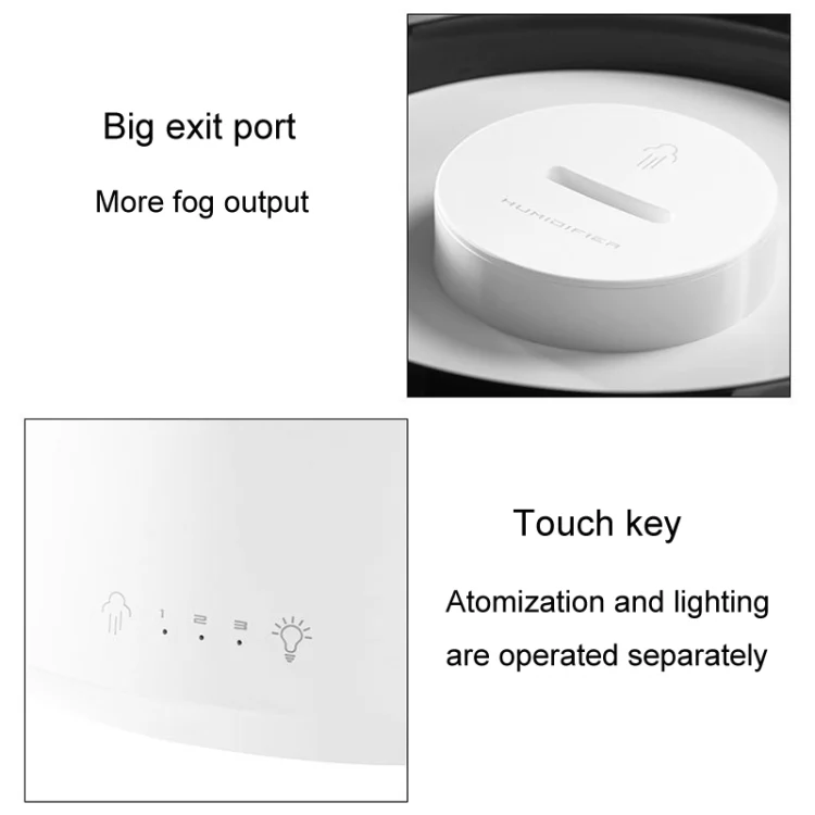 H10 Home Portable Office Aromatherapy Diffuser Running Horse Night Light Large Fog Humidifier(Black) - Image 4