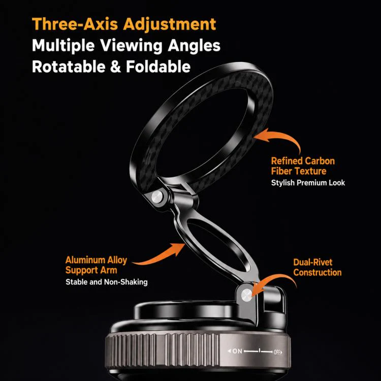 H28 360-Degree Rotating Foldable Car Phone Holder(Red) - Image 4