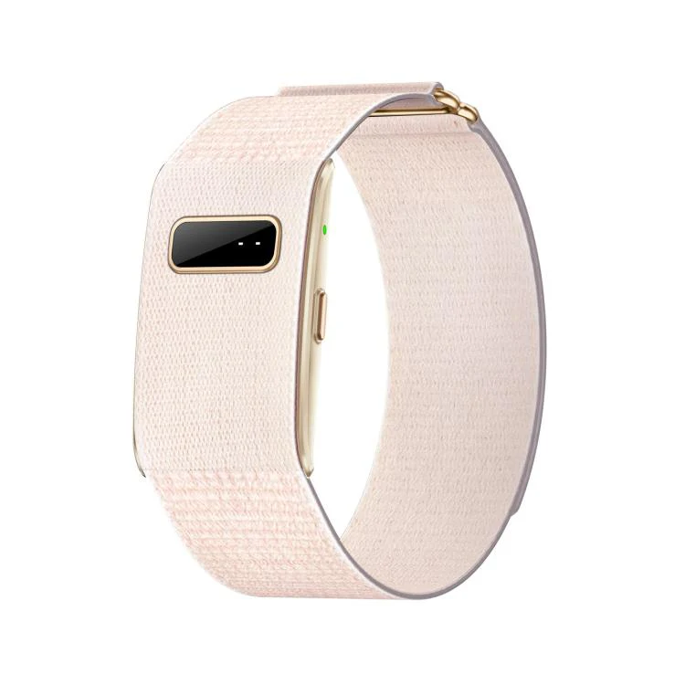 H59max+ Screenless BT Smart Bracelet Nylon Strap, Support Incoming Call Reminder / AI Health Report(Rose Gold)