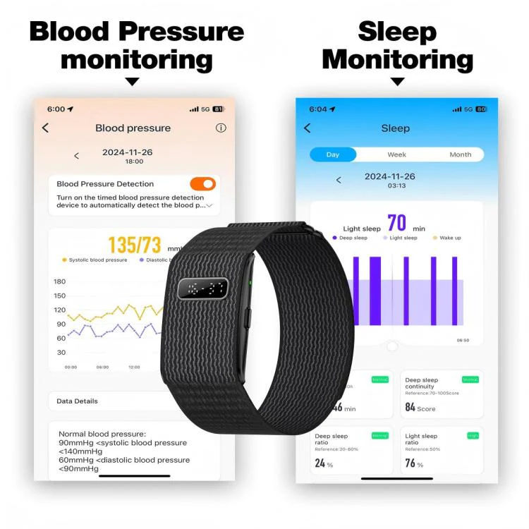 H59max+ Screenless BT Smart Bracelet Silicone Strap, Support Incoming Call Reminder / AI Health Report(Rose Gold) - Image 6