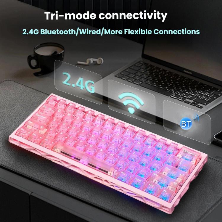 H60 Pro Bluetooth Wireless Triple-Mode Gaming Keycap Cutout Magnetic Axis Keyboard(Black) - Image 2