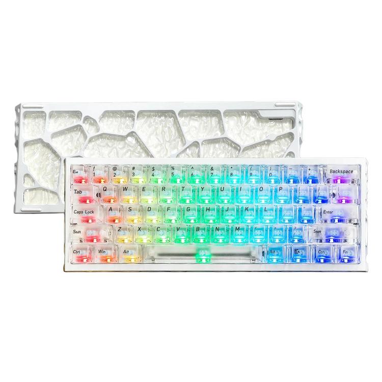 H60 Pro Bluetooth Wireless Triple-Mode Gaming Keycap Cutout Magnetic Axis Keyboard(White)