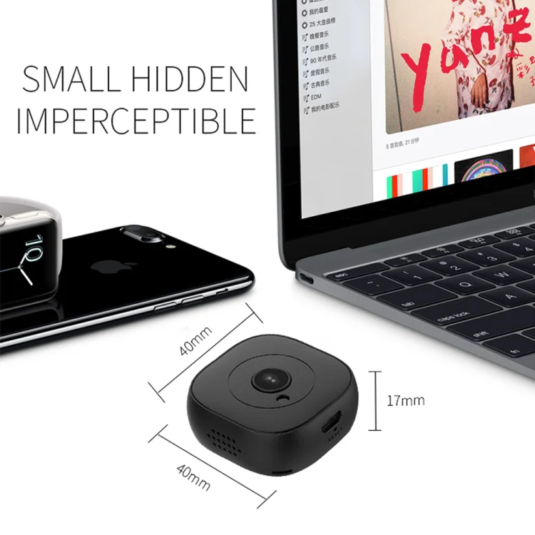 H9 Mini HD 1280 x 720P 120 Degree Wide Angle Wearable Smart Wireless WiFi Surveillance Camera(Black) - Image 10