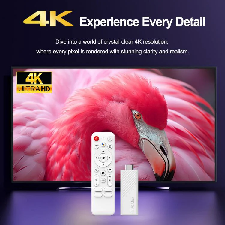 H96 Max H313 Android 14 Mini HD TV Stick with Remote Control, 2GB+8GB, ARM Cortex-A53 Quad Core(White) - Image 6