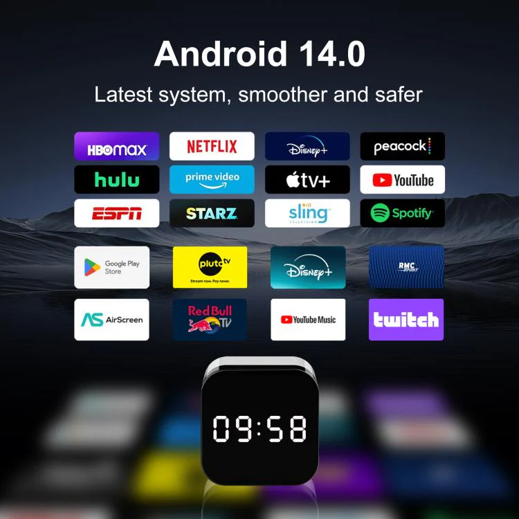 H96Max 8K UHD Android 14 Smart TV Box with Remote Control, 4GB+128GB, Allwinner H728 Octa-Core(AU Plug) - Image 4