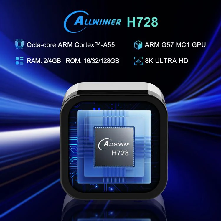 H96Max 8K UHD Android 14 Smart TV Box with Remote Control, 4GB+128GB, Allwinner H728 Octa-Core(AU Plug) - Image 6