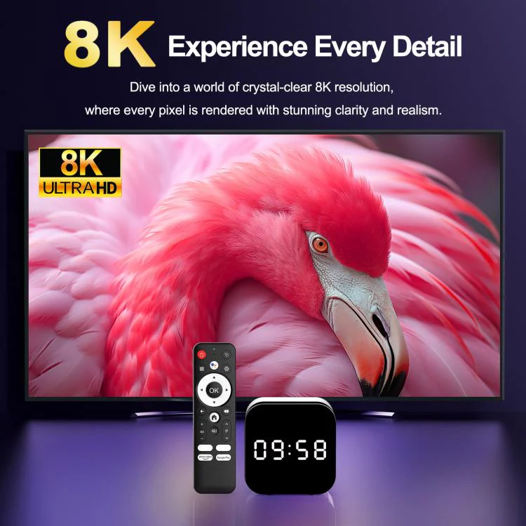 H96Max 8K UHD Android 14 Smart TV Box with Remote Control, 4GB+128GB, Allwinner H728 Octa-Core(US Plug) - Image 5