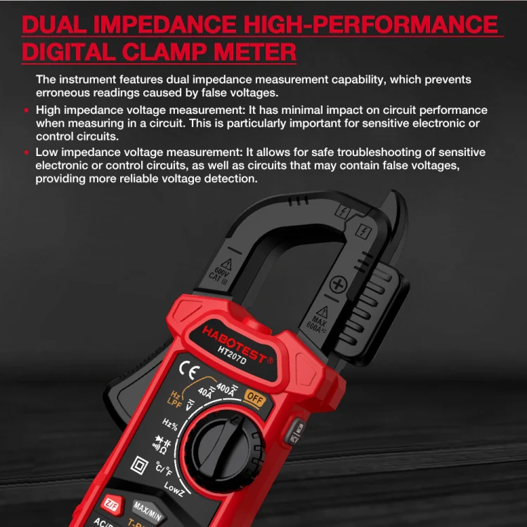 HABOTEST HT207B Multifunctional Digital Clamp Multimeter - Image 10