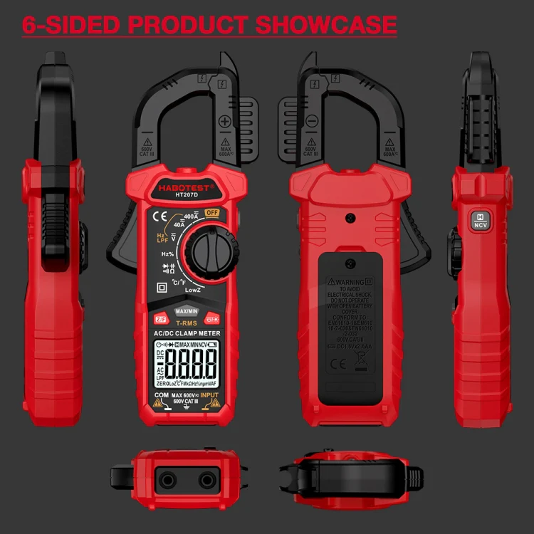 HABOTEST HT207D Multifunctional Digital Clamp Multimeter - Image 4