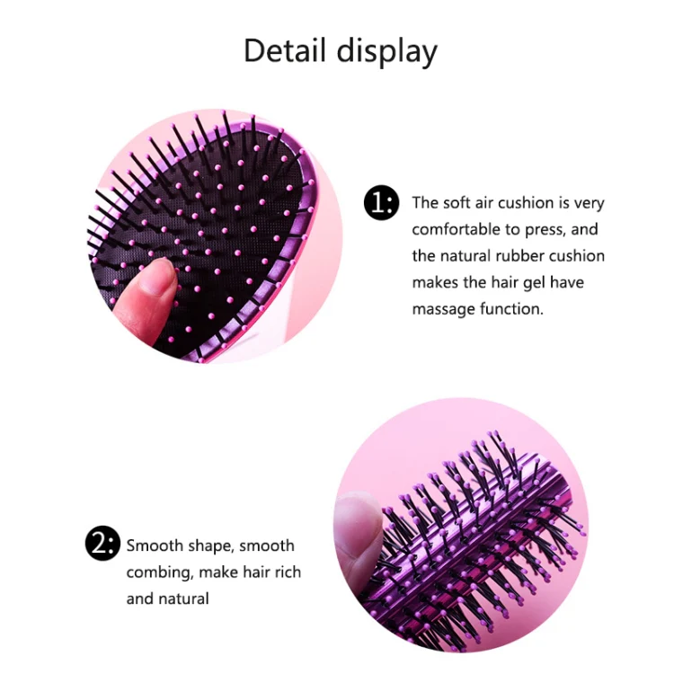 Hair Comb Health Airbag Hairbrush Curly Hair Brush for Salon Hairdressing Styling Makeup Tools(Oval) - Image 3