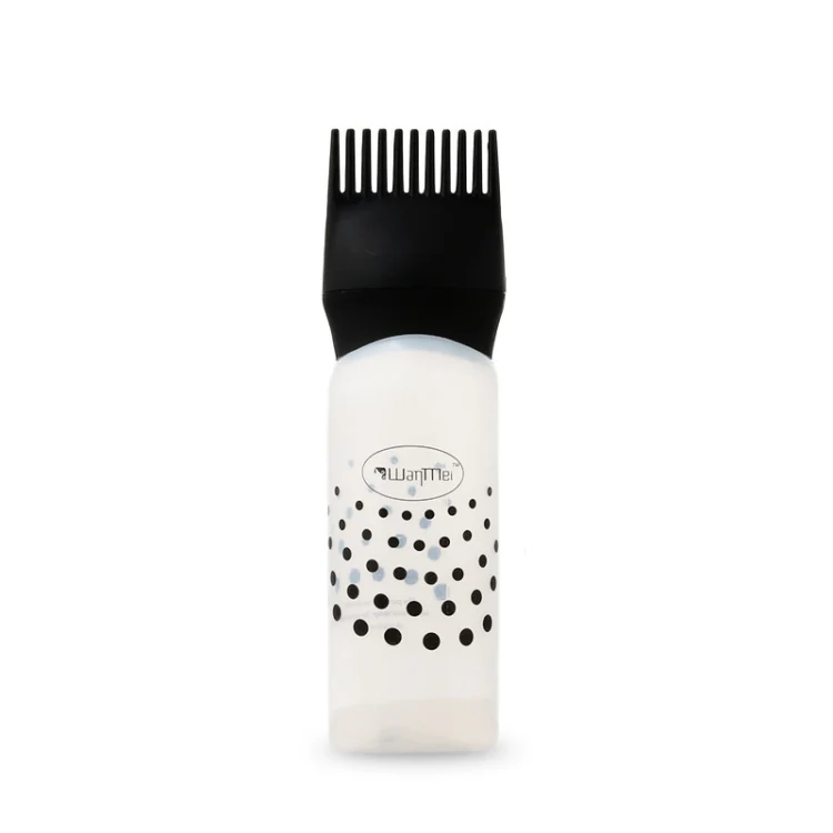 Hair Dyeing Hair Care Dry Cleaning Bottle Squeeze Transparent Rinse Scale Bottle Hairdressing Tools(Black)