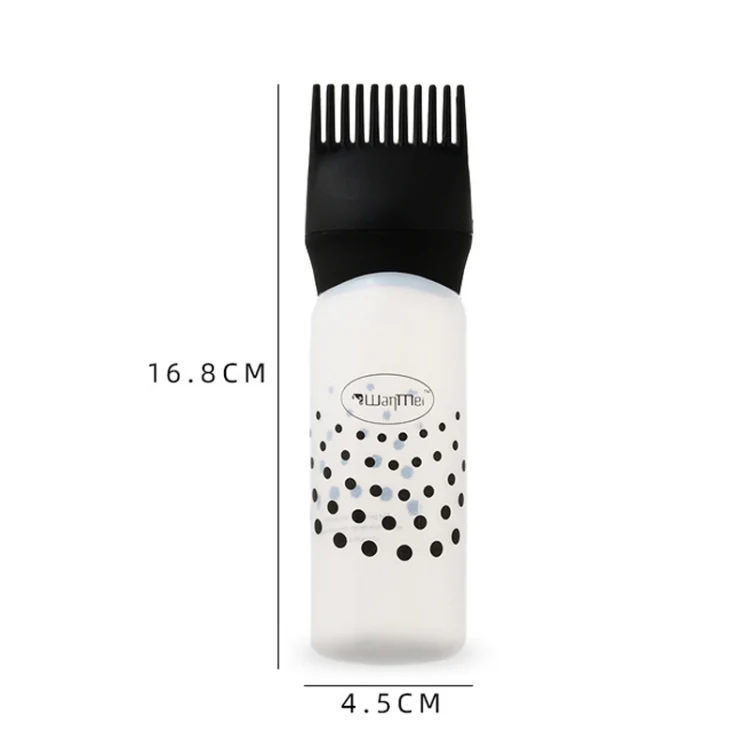 Hair Dyeing Hair Care Dry Cleaning Bottle Squeeze Transparent Rinse Scale Bottle Hairdressing Tools(Black) - Image 3