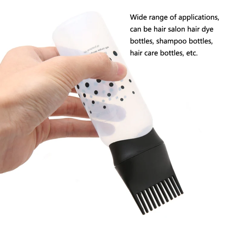 Hair Dyeing Hair Care Dry Cleaning Bottle Squeeze Transparent Rinse Scale Bottle Hairdressing Tools(Black) - Image 5