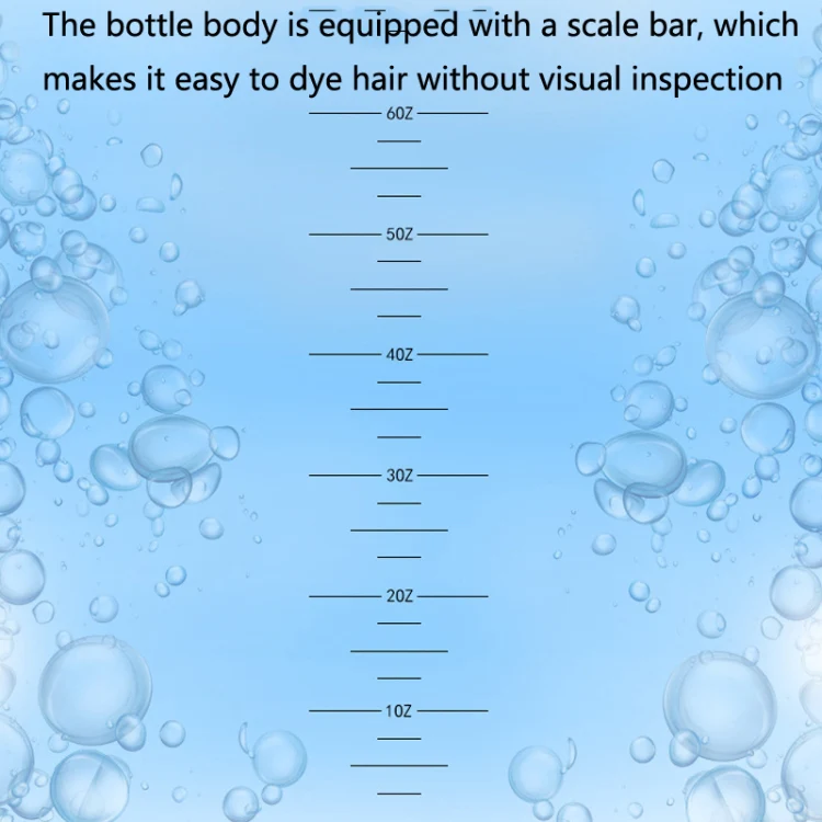 Hair Dyeing Hair Care Dry Cleaning Bottle Squeeze Transparent Rinse Scale Bottle Hairdressing Tools(Black) - Image 6