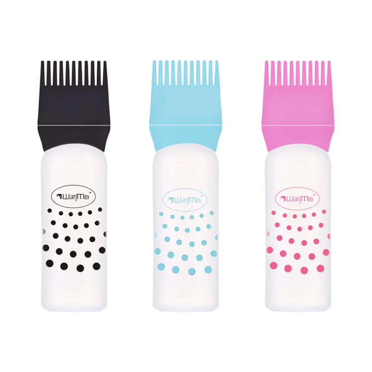 Hair Dyeing Hair Care Dry Cleaning Bottle Squeeze Transparent Rinse Scale Bottle Hairdressing Tools(Blue) - Image 2