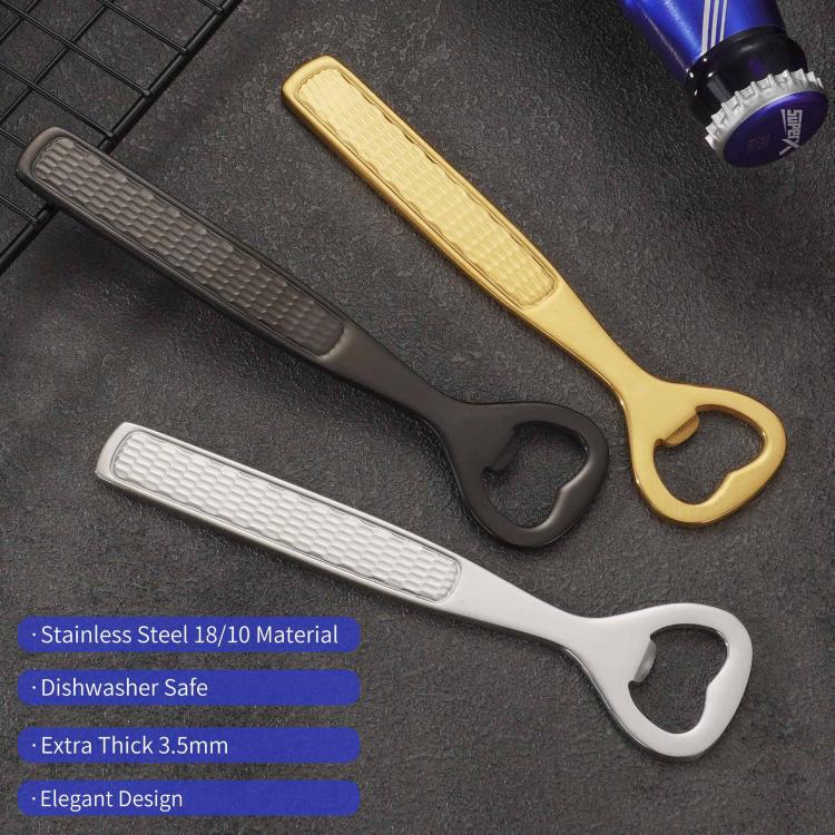 Hammered Stainless Steel Heart-Shaped Wine Opener(Silver) - Image 4