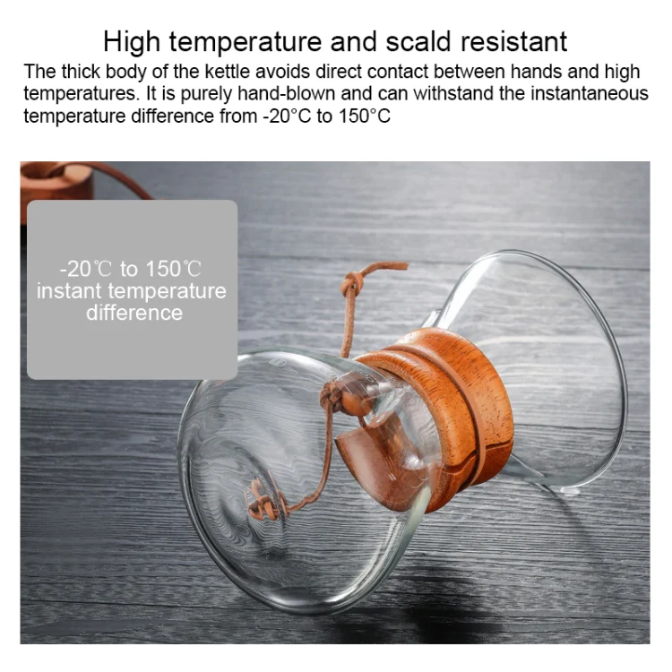 Hand Coffee Pot High Temperature Resistant 400ml Glass Coffee Pot, Style:Pot With Strainer - Image 3