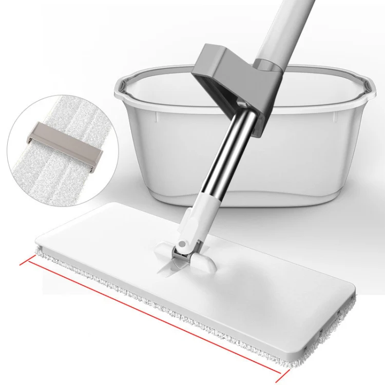 Hand-Free Household Large Mop Wet & Dry Floor Mop, Style:With Bucket, Specification:36cm (7 Rag) - Image 2