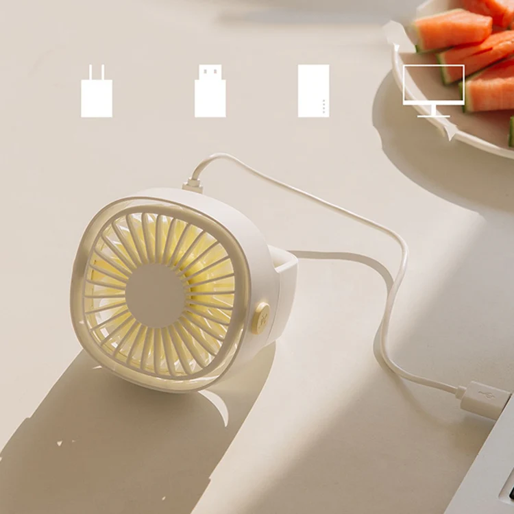 Handheld Desktop Outdoor Student Mute USB Mini Fan(White) - Image 6